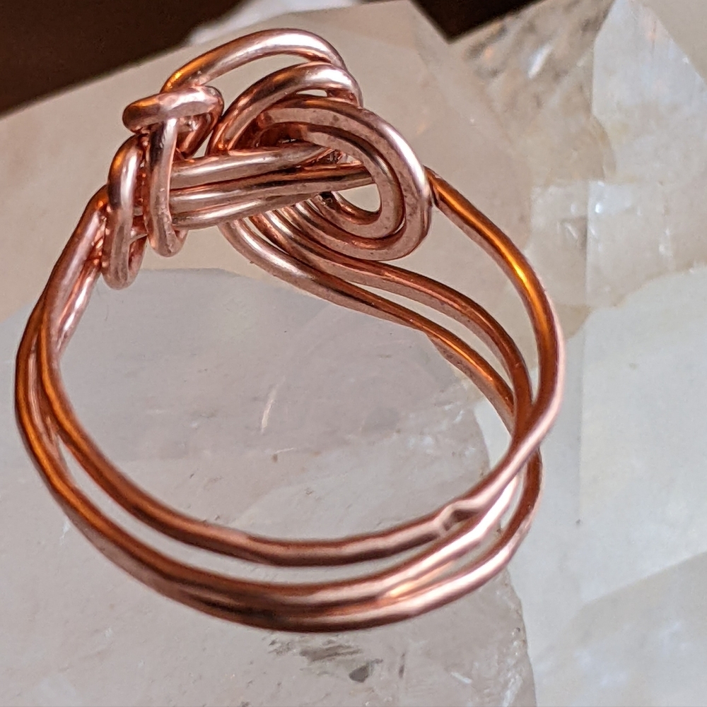 Celtic Viking Knot Copper Ring - image 4